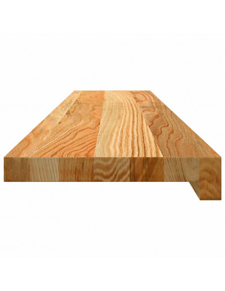Davanzali 2 pz Marrone Chiaro 100x20x2cm Legno Massello Rovere