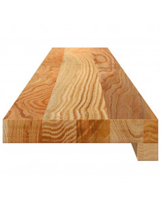 Davanzali 2 pz Marrone Chiaro 110x15x2 cm Legno Massello Rovere