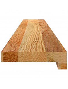 Davanzali 2 pz Marrone Chiaro 120x15x2 cm Legno Massello Rovere