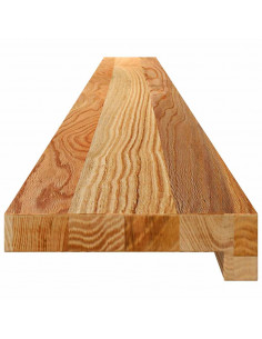 Davanzali 2 pz Marrone Chiaro 160x15x2cm Legno Massello Rovere