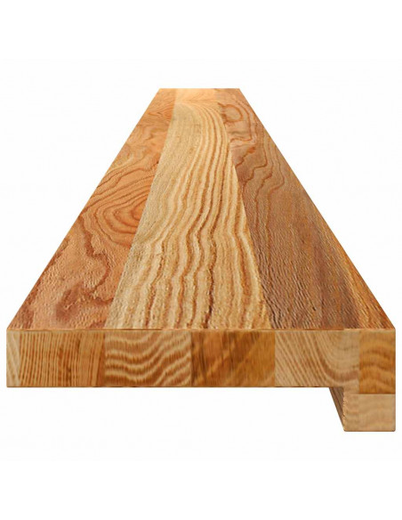 Davanzali 2 pz Marrone Chiaro 160x15x2cm Legno Massello Rovere