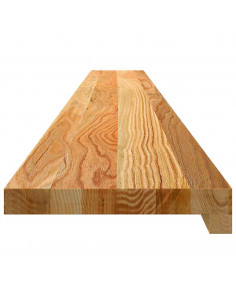 Davanzali 2 pz Marrone Chiaro 160x20x2cm Legno Massello Rovere