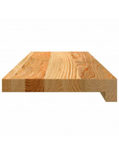 Davanzali 2 pz Marrone Chiaro 70x20x2 cm Legno Massello Rovere