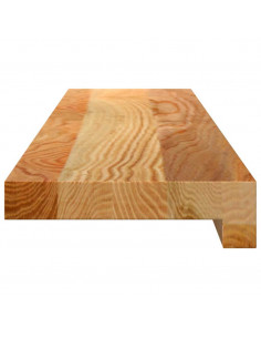 Davanzali 2 pz Marrone Chiaro 80x15x2 cm Legno Massello Rovere