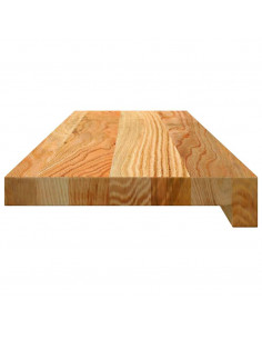 Davanzali 2 pz Marrone Chiaro 80x20x2 cm Legno Massello Rovere