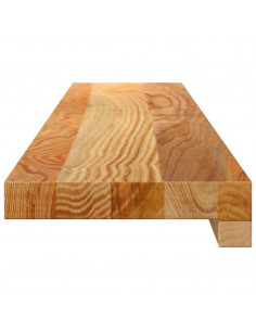 Davanzali 2 pz Marrone Chiaro 90x15x2 cm Legno Massello Rovere