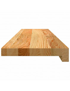 Davanzali 2 pz Marrone Chiaro 90x20x2 cm Legno Massello Rovere