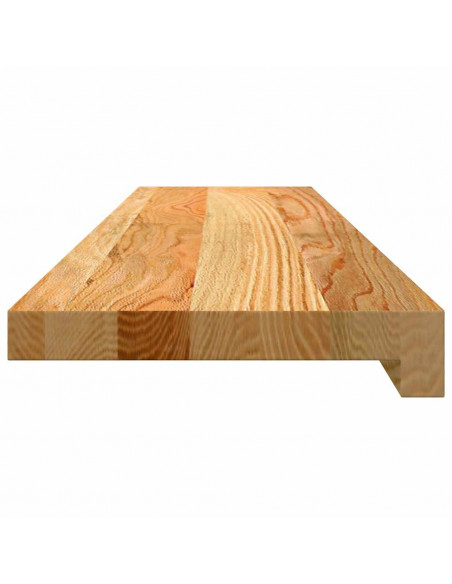 Davanzali 2 pz Marrone Chiaro 90x20x2 cm Legno Massello Rovere