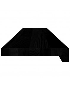 Davanzali 2 pz Marrone Scuro 100x20x2 cm Legno Massello Rovere