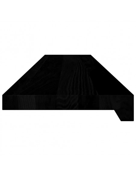 Davanzali 2 pz Marrone Scuro 100x20x2 cm Legno Massello Rovere