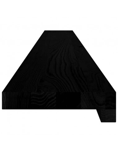 Davanzali 2 pz Marrone Scuro 140x15x2 cm Legno Massello Rovere