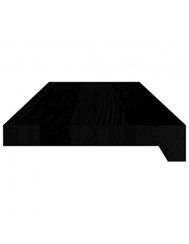 Davanzali 2 pz Marrone Scuro 70x20x2 cm Legno Massello Rovere