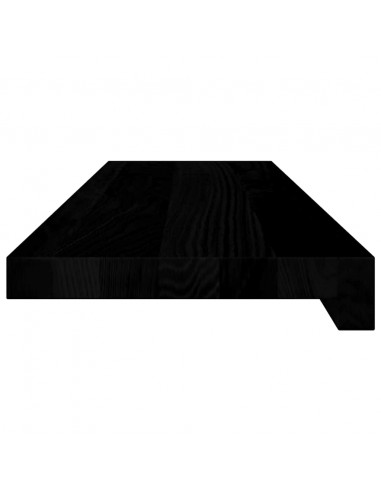 Davanzali 2 pz Marrone Scuro 80x20x2 cm Legno Massello Rovere