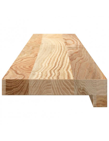 Davanzali 2 pz Non Trattati 100x15x2cm Legno Massello di Rovere