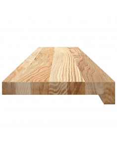 Davanzali 2 pz Non Trattati 100x20x2cm Legno Massello di Rovere