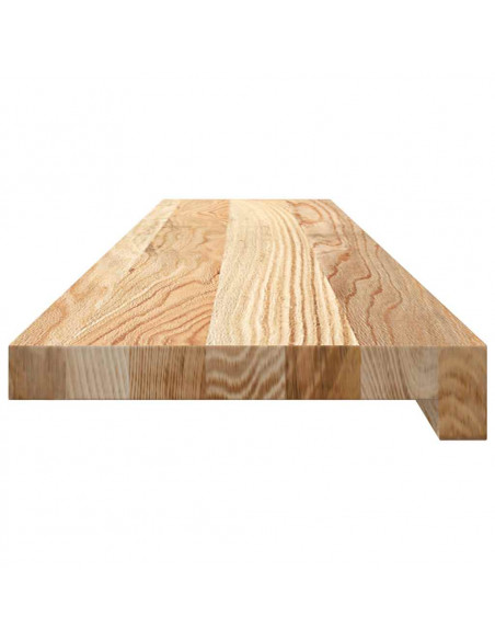 Davanzali 2 pz Non Trattati 100x20x2cm Legno Massello di Rovere