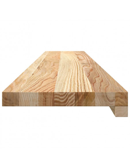 Davanzali 2 pz Non Trattati 110x20x2cm Legno Massello di Rovere