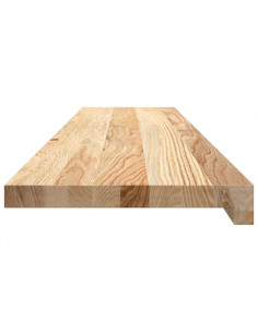 Davanzali 2 pz Non Trattati 110x25x2cm Legno Massello di Rovere
