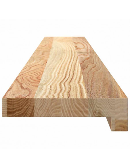 Davanzali 2 pz Non Trattati 120x15x2cm Legno Massello di Rovere