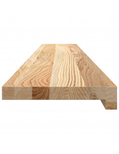 Davanzali 2 pz Non Trattati 120x20x2cm Legno Massello di Rovere