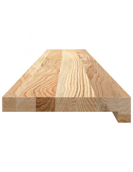 Davanzali 2 pz Non Trattati 120x20x2cm Legno Massello di Rovere
