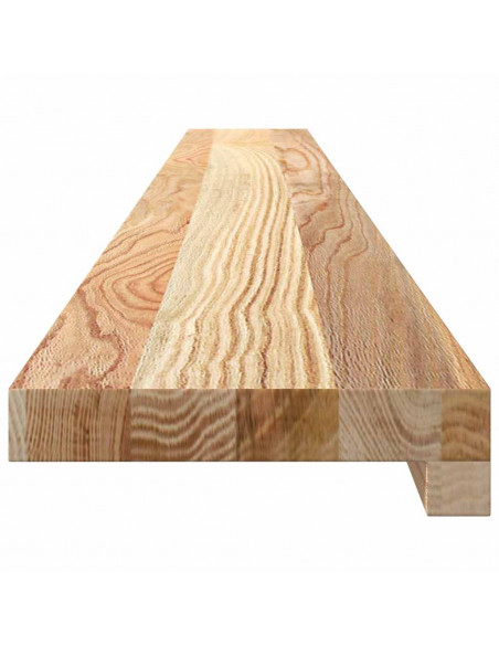 Davanzali 2 pz Non Trattati 140x15x2cm Legno Massello di Rovere