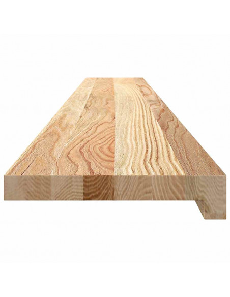 Davanzali 2 pz Non Trattati 140x20x2cm Legno Massello di Rovere