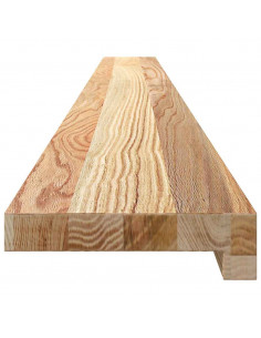 Davanzali 2 pz Non Trattati 160x15x2cm Legno Massello di Rovere