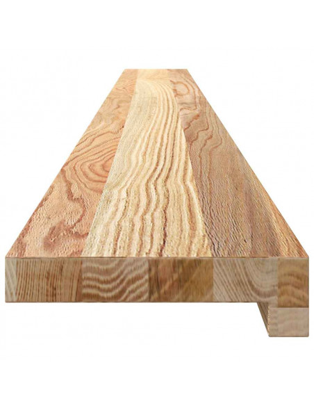 Davanzali 2 pz Non Trattati 160x15x2cm Legno Massello di Rovere