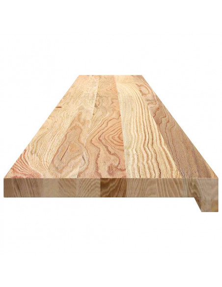 Davanzali 2 pz Non Trattati 160x25x2cm Legno Massello di Rovere