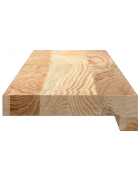 Davanzali 2 pz Non Trattati 70x15x2 cm Legno Massello di Rovere