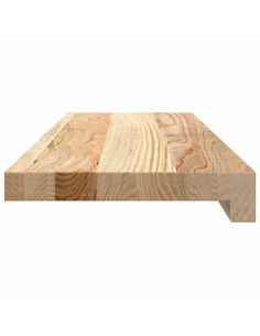 Davanzali 2 pz Non Trattati 70x20x2 cm Legno Massello di Rovere