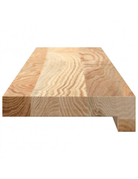 Davanzali 2 pz Non Trattati 80x15x2 cm Legno Massello di Rovere