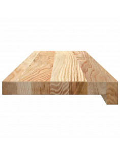 Davanzali 2 pz Non Trattati 80x20x2 cm Legno Massello di Rovere