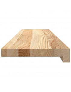 Davanzali 2 pz Non Trattati 90x20x2 cm Legno Massello di Rovere