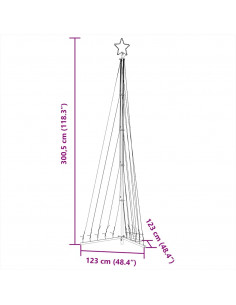 Illuminazione Albero di Natale 495 LED Bianco Freddo 300,5 cm
