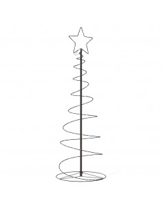 Illuminazione Albero di Natale a Cono 100LED Bianco Caldo 150cm