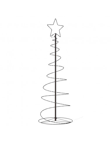 Illuminazione Albero di Natale a Cono 100LED Bianco Caldo 150cm