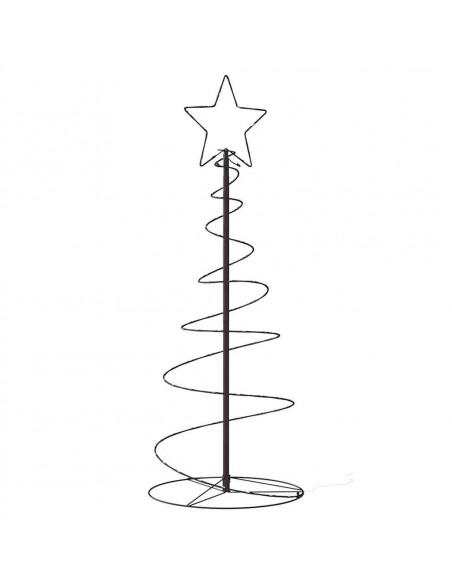 Illuminazione Albero di Natale a Cono 80 LED Bianco Caldo 120cm
