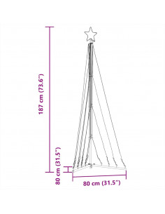 Illuminazione per Albero di Natale 339 LED Bianco Freddo 187 cm