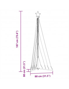 Illuminazione per Albero di Natale 339 LED Blu 187 cm