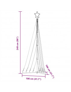 Illuminazione per Albero di Natale 447 LED Colorato 249 cm