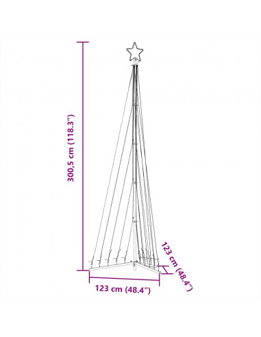 Illuminazione per Albero di Natale 495 LED Colorati 300,5 cm