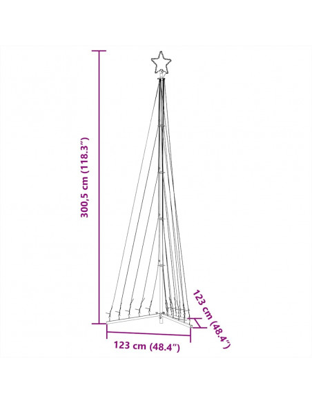 Illuminazione per Albero di Natale 495 LED Colorati 300,5 cm