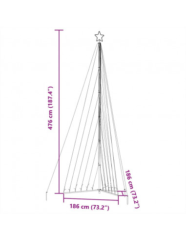 Illuminazione per Albero di Natale 789 LED Bianco Freddo 476 cm