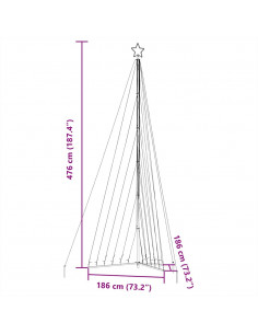 Illuminazione per Albero di Natale 789 LED Blu 476 cm