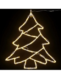 Luci di Natale Albero di Silhouette 2 pz 50 LED Bianco Caldo