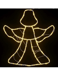 Luci di Natale Angelo Silhouette 2 pz 50 LED Bianco Caldo