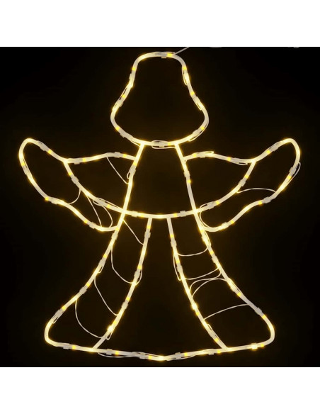 Luci di Natale Angelo Silhouette 2 pz 50 LED Bianco Caldo