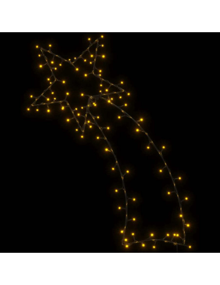 Luci di Natale Stella Cadente Silhouette 115 LED Bianco Caldo
